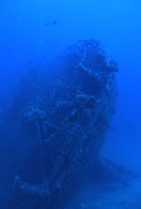 Stern of the WW2 wreck the SS TURBO